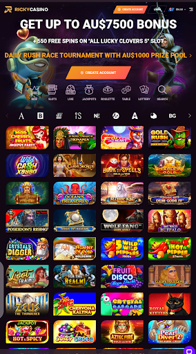 ricky casino homepage